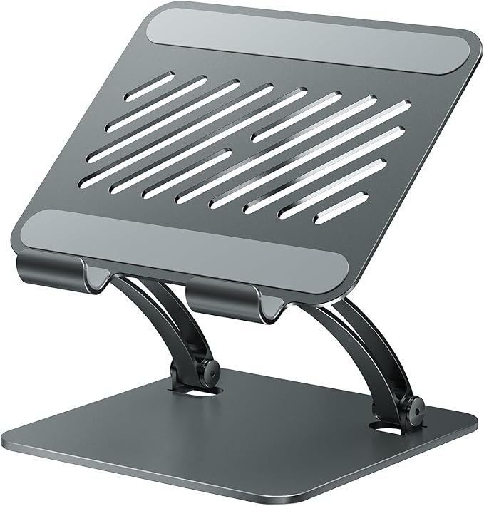 tounee Tablet Holder Stand, Dual Rod Adjustable Aluminum Desktop Stand by tounee