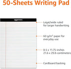 Amazon Basics Wide Ruled Lined Writing Note Pads, 8.5 inch x 11.75 inch - Image 4