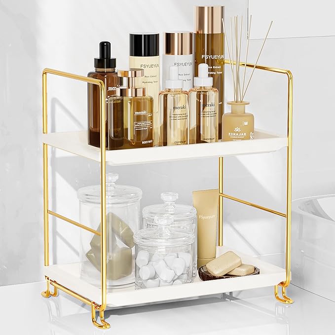 FSyueyun 2-Tier Bathroom Countertop Organizer, Tool-Less Installation Premium by FSyueyun