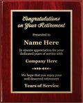 Customizable Retirement Plaque - Executive Series, Personalized Award for Employees, Mahogany Piano Wood Board, Customize Now! (10.5x13)