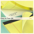 Yellow Legal Pads 8.5×11 Paper Tablets, College Ruled Yellow Writing Pads 3 - Image 4