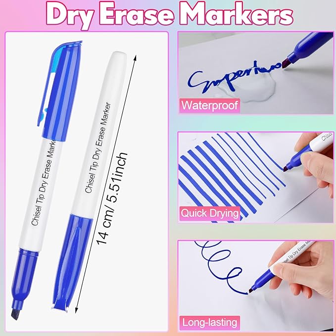 Sepamoon 240 Pack Dry Erase Markers Bulk Chisel Tip Whiteboard Markers Pens Low - Image 3