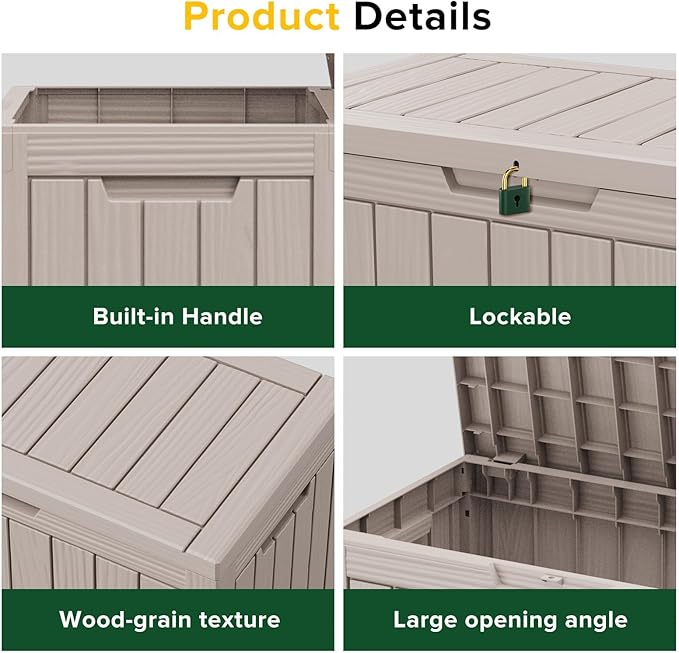 Yardgrace 45 Gallon Patio Storage Box - Image 9