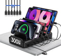 300W Charging Station for Multiple Devices, 8 Port Multi USB C Fast Charger by LcssioChargeFaster