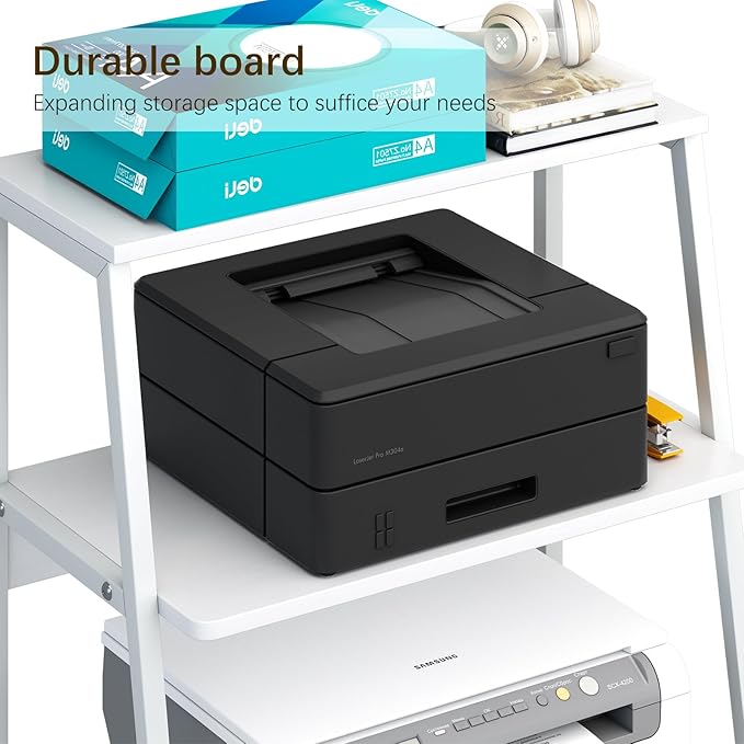 Arbuxzuy Printer Stand for Desk, Desktop Printer Shelf, 3 Tier Desk Shelf for - Image 7