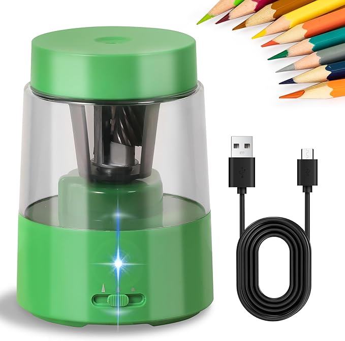 ZMOL Electric Rechargeable Pencil Sharpener, Automatic Pencil Sharpeners Kids by ZMOL