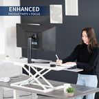 VIVO 48 inch Desk Converter, K Series, Height Adjustable Sit to Stand Riser - Image 4