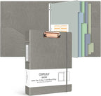 Ospelelf 3 Ring Binder With Clipboard 1 Inch Leather by OspelelfOfficeSupplies