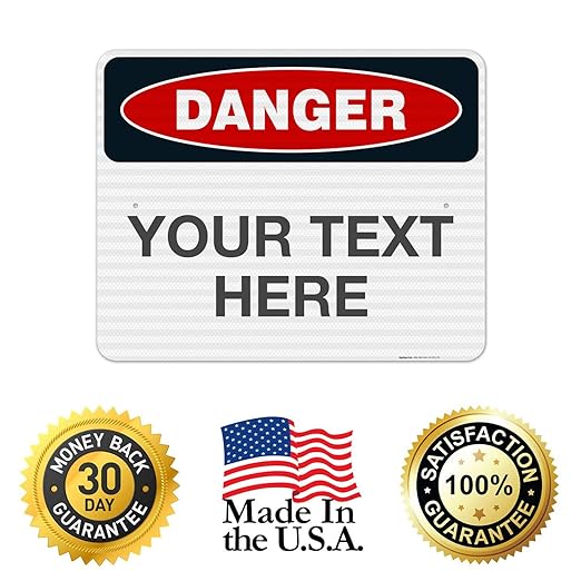Custom Danger Sign, OSHA Sign, 24x30 Inches, 3M EGP Reflective .080 Aluminum - Image 8