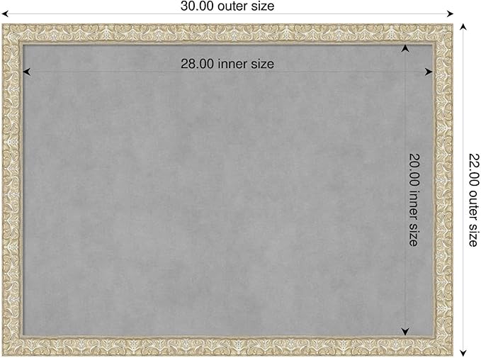 Amanti Art Silver Framed Magnetic Board 22x30 Medium Vision Board - Image 2