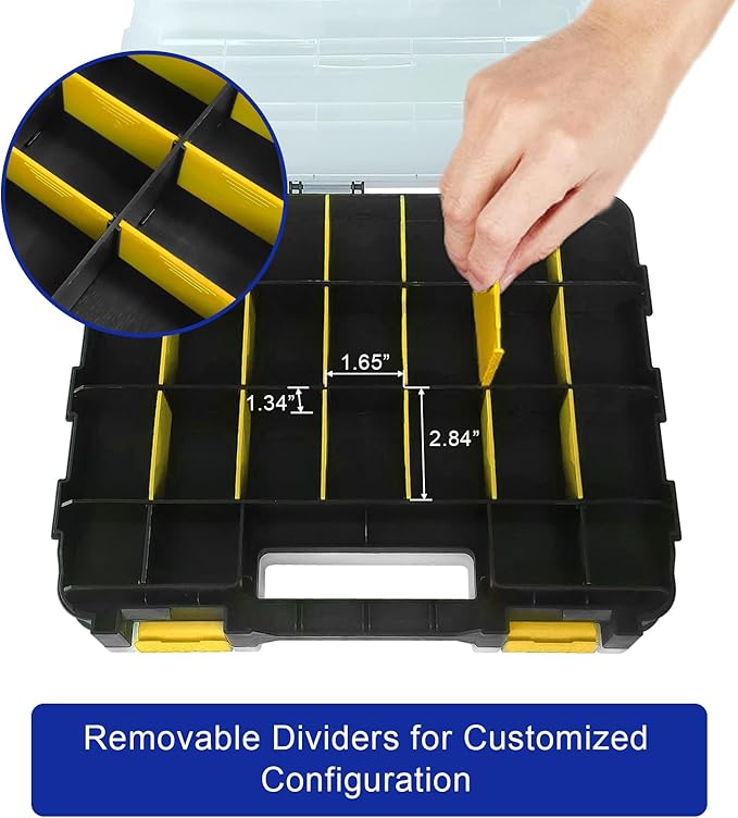 Double Side Tool Box Organizer, Hardware Storage Box, Portable Small Parts - Image 4