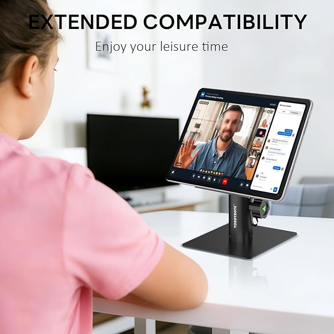Vondynote Set of 2 Tablet Stand Holders Desktop Stands Angle Height Adjustable - Image 7