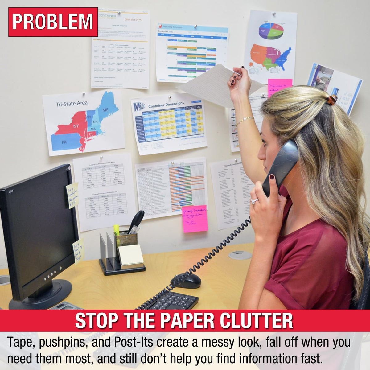 ultimate office switchfile 10-pocket reference display organizer color shown in use