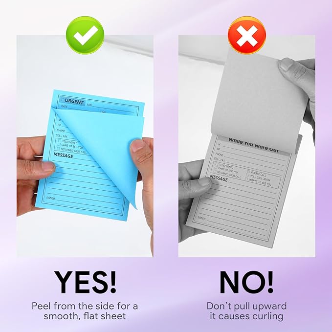 9Pack Phone Message Pads for Office, 4 x 5 Inch Self-Stick Note Pads, While You - Image 6