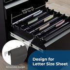 Y YOMA Plastic Extra Capacity Hanging File Folder, Letter Size, 4” Expansion - Image 3