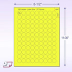 8-1/2 x 11" Neon Color High Light Fluorescent Labels - Image 2