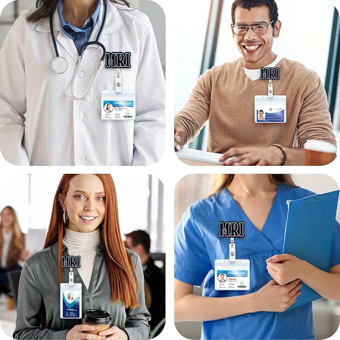MRI Technologist Badge Reel | Retractable ID Card Badge Holder | Name Tag - Image 4