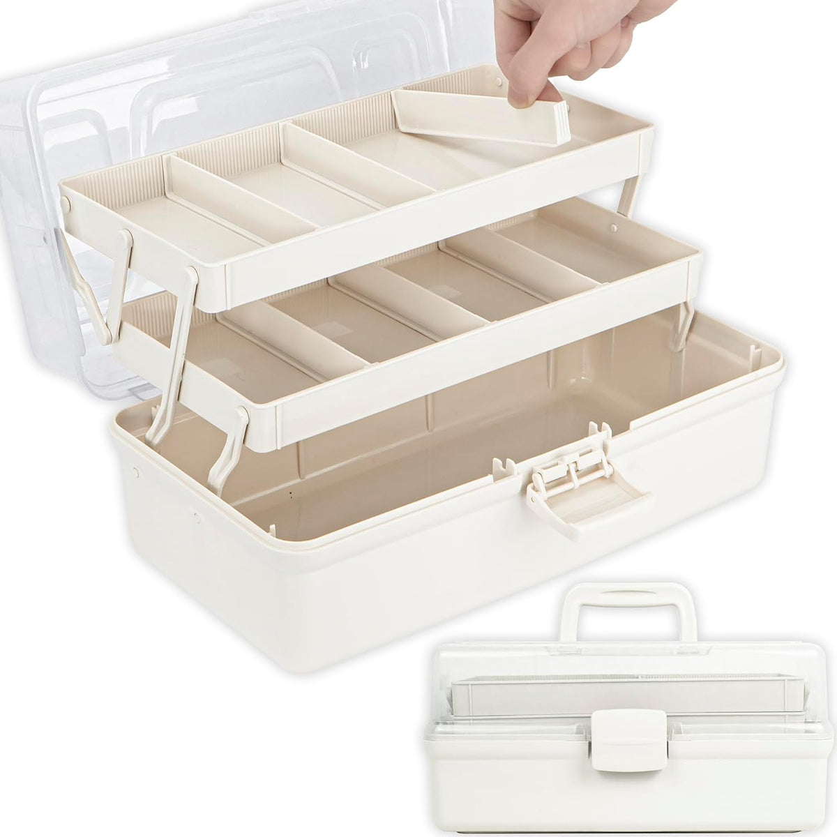 tergoo 14in 3-layer multipurpose craft organizers and storage, main product view
