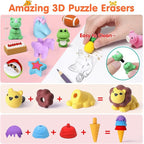 Moosia 120 Pack Animal Pencil Erasers - Image 5