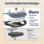ergonomic office chair, mesh computer desk chairs with, front angle view