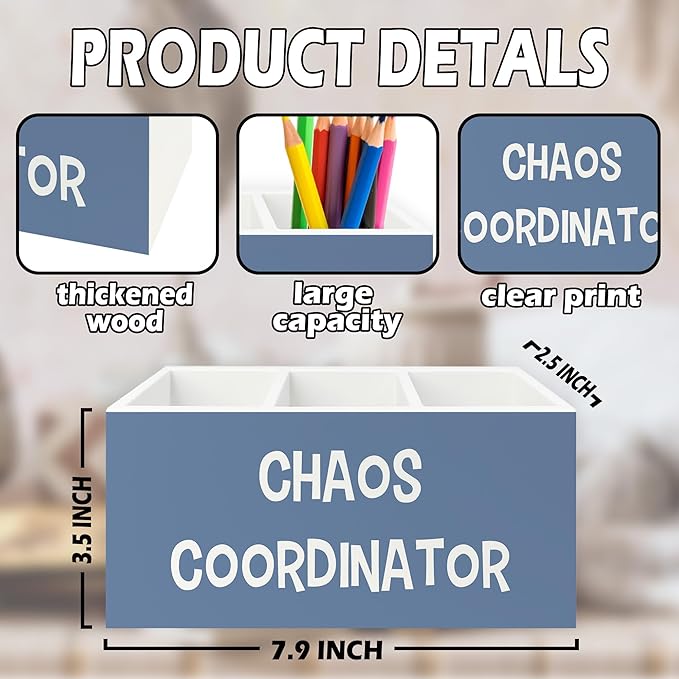 XPH Chaos Coordinator Blue Pen Pencil Holder Organizer - Image 7