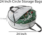 PWRSC 4 Pack Wreath Storage Bag, Christmas Decoration Garland Container - Image 2