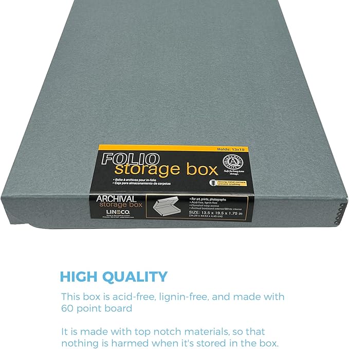 Lineco Folio Storage Box, Clamshell Design - Image 3