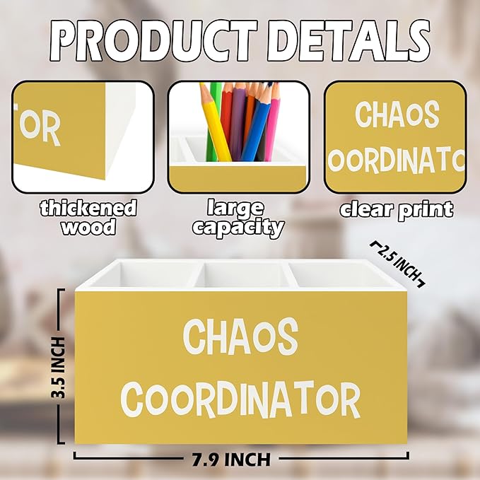 XPH Chaos Coordinator Yellow Pen Pencil Holder Organizer - Image 7