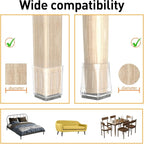 Clear Square Chair Leg Floor Protectors - Image 4