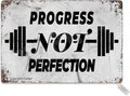 Tarika Progress Not Perfection 20X30 cm Iron Retro Look Decoration Poster Sign by Tarika