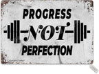 Tarika Progress Not Perfection 20X30 cm Iron Retro Look Decoration Poster Sign by Tarika