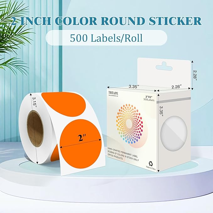 2 Inch Round Color Coding Labels - Image 2