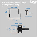 ICC 3” Metal Cable Management Ring, Rack or Wall Mount - Image 9