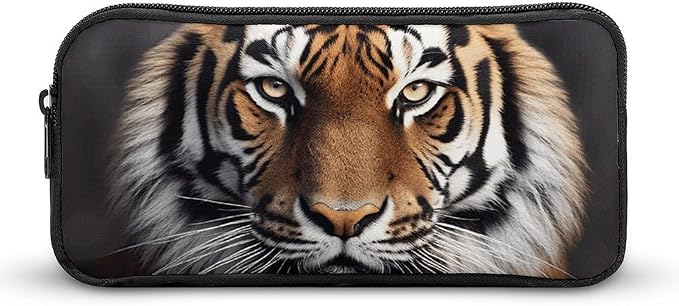 BWQJKUO Pencil Pen Case, Tiger Printed Pouch Big Capacity Pen Bag by Unknown