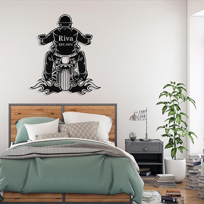Custom Motorcycle Metal Signs Personalized Biker Name Sign Custom Garage Decor - Image 9