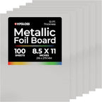 Hygloss Metallic Cardstock Sheets – 100 Matte Silver Sheets, 8.5” x 11” by HyglossProductsInc