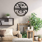 RealSteel Personalized Family Name Monogram Metal Sign – Custom Split Letter - Image 6