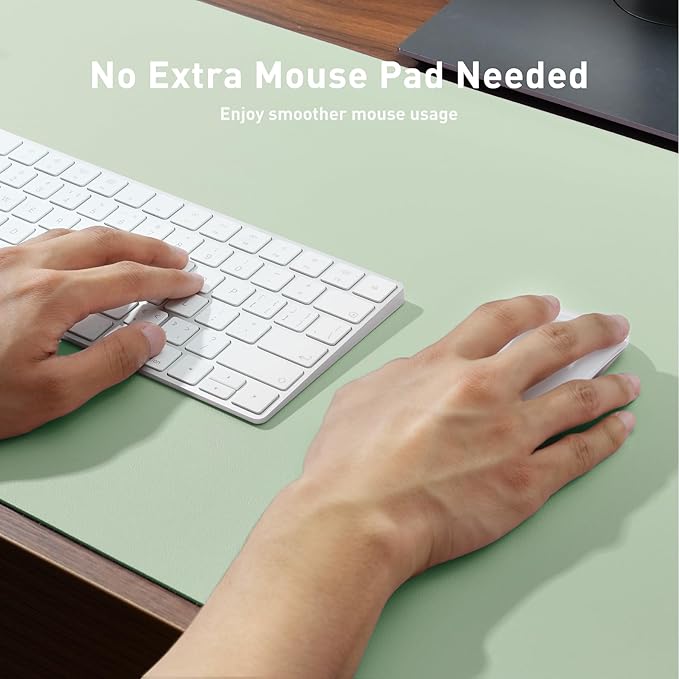 Aothia Faux Leather Desk Mat – Large Mouse Pad, Non-Slip PU Leather Blotter - Image 4