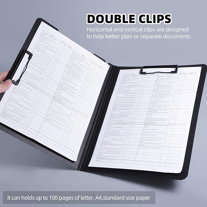 FRETONBA Clipboard Folder, 360 Degree Foldable Binder Clipboards - Image 2
