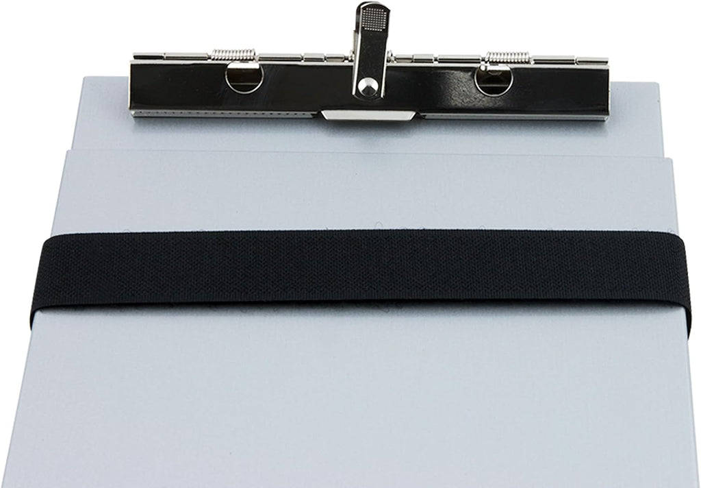 Saunders Recycled Aluminum Citation Holder, Police Ticket Book Clipboard | Silver, holds two summons books, hinged privacy plate blocks write-through, hook-loop strap, pen clip, water-resistant, USA