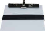 Saunders Recycled Aluminum Citation Holder, Police Ticket Book Clipboard | Silver, holds two summons books, hinged privacy plate blocks write-through, hook-loop strap, pen clip, water-resistant, USA