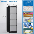 BYNSOE 4 Drawer File Cabinet - Image 2