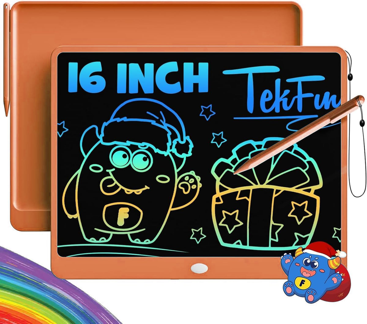 TEKFUN LCD Writing Tablet for Adults, Large Doodle Board, 16 Inch Colorful