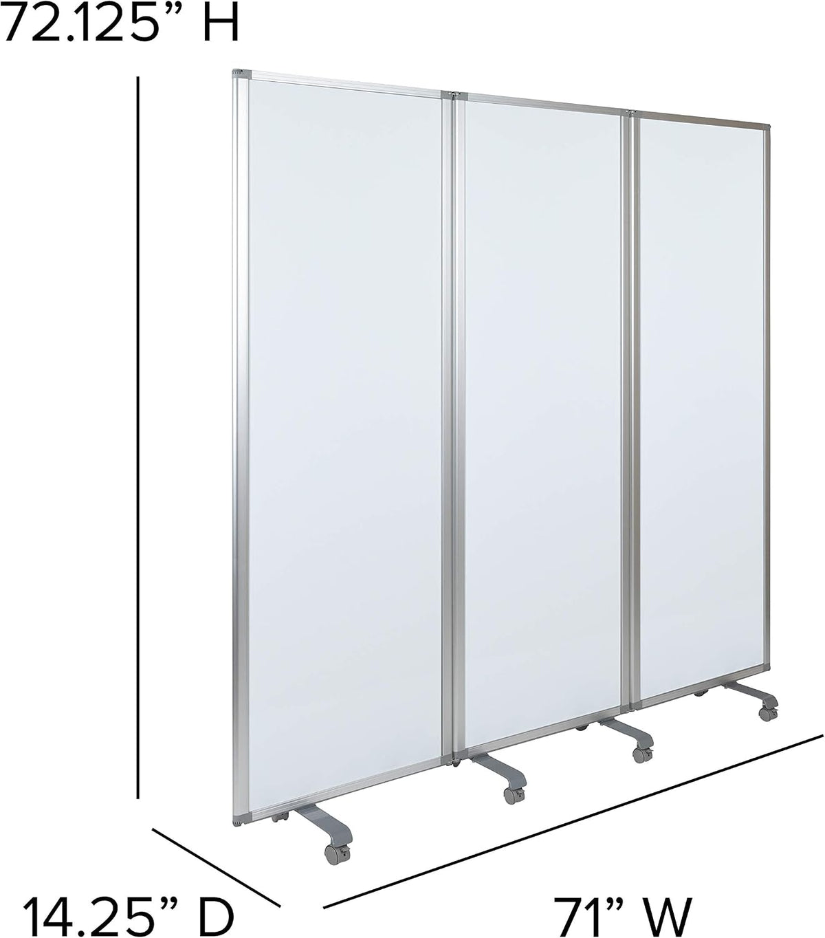 Flash Furniture 24 Inch Wide Acrylic Mobile Partition