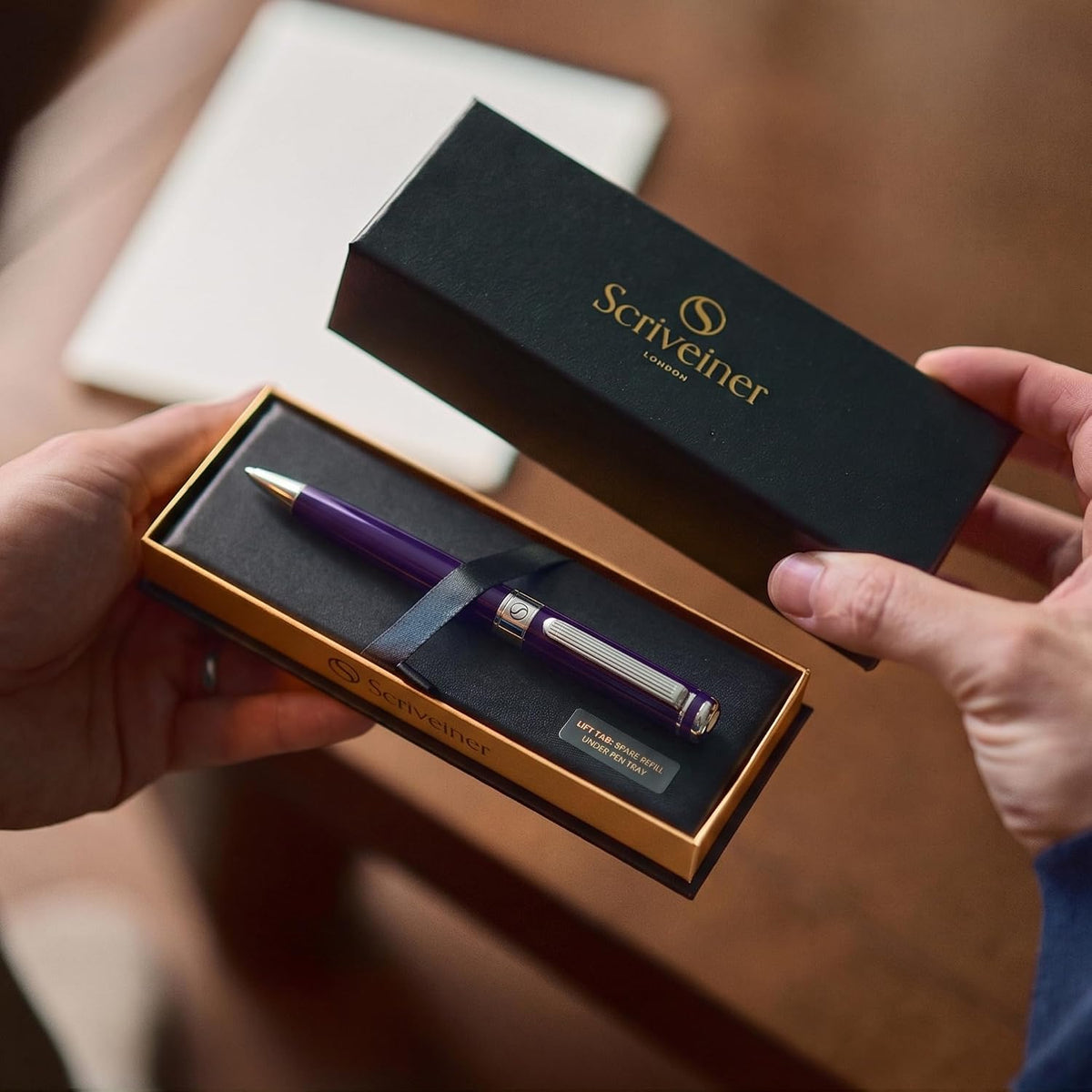 Scriveiner Aubergine Lacquer Ballpoint Pen - Stunning Luxury Pen, Schmidt Bla...