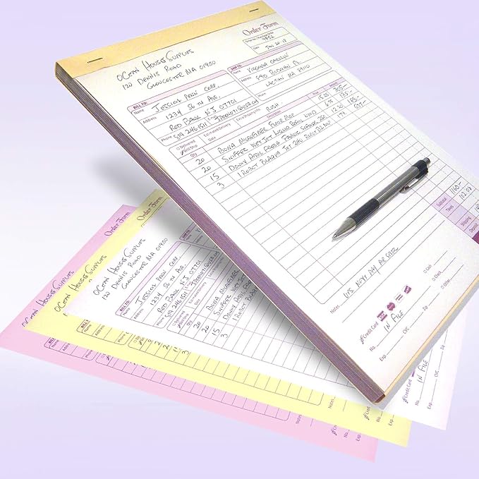 NextDayLabels - Carbonless NCR Order Forms, Bound Wraparound Cover, 50 Sets per - Image 2