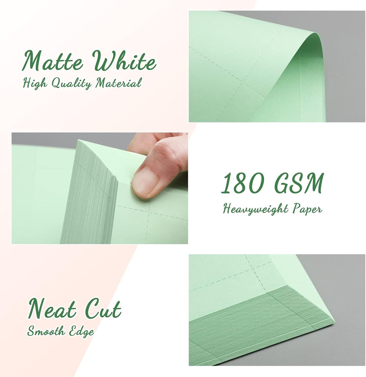 fainne 2000 pieces blank printable business cards mini, side view