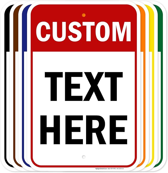 Custom Sign, Custom Sign for Business, Indoor/Outdoor use. 12x18 Inches by MySignCenter