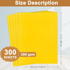 Silunkia 300 Sheets Yellow Cardstock 8.5 x 11 Crafting Paper, 75lb Thick Paper - Image 2