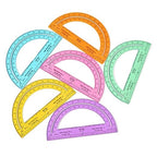 hand2mind Safe-T Protractor for Kids, 180 Protractor, Rainbow Plastic Clear - Image 4